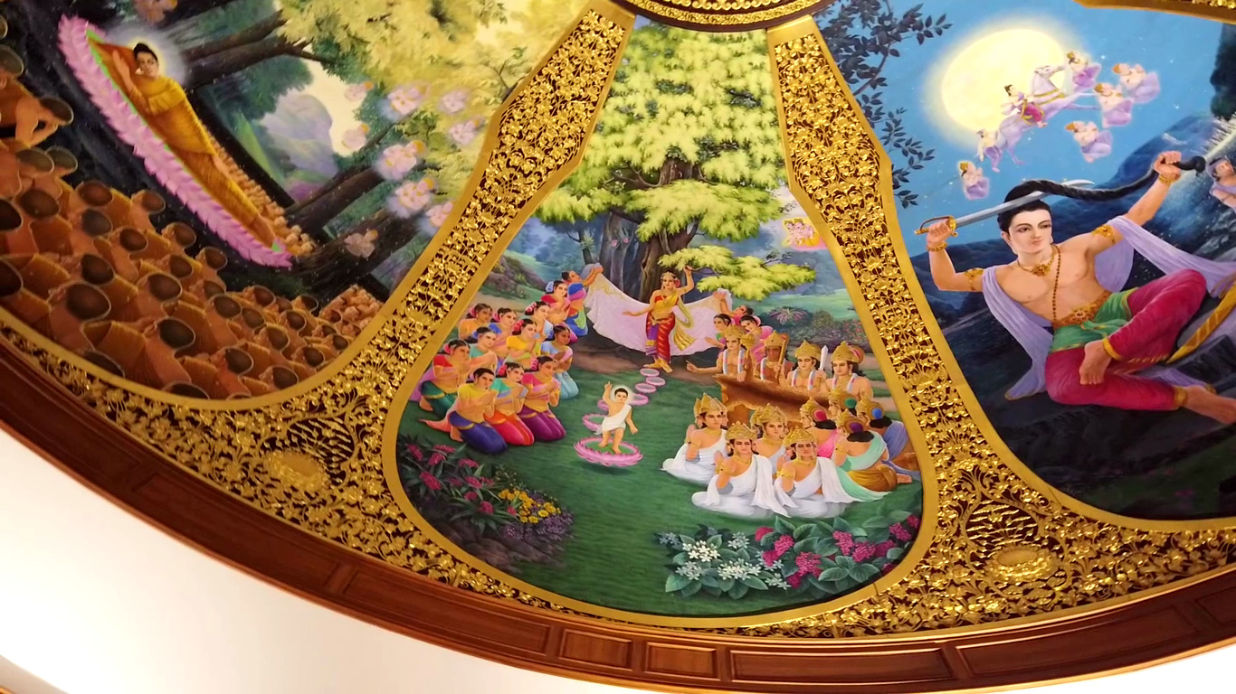 จิตรกรรม: พระโพธิสัตว์ประสูติ