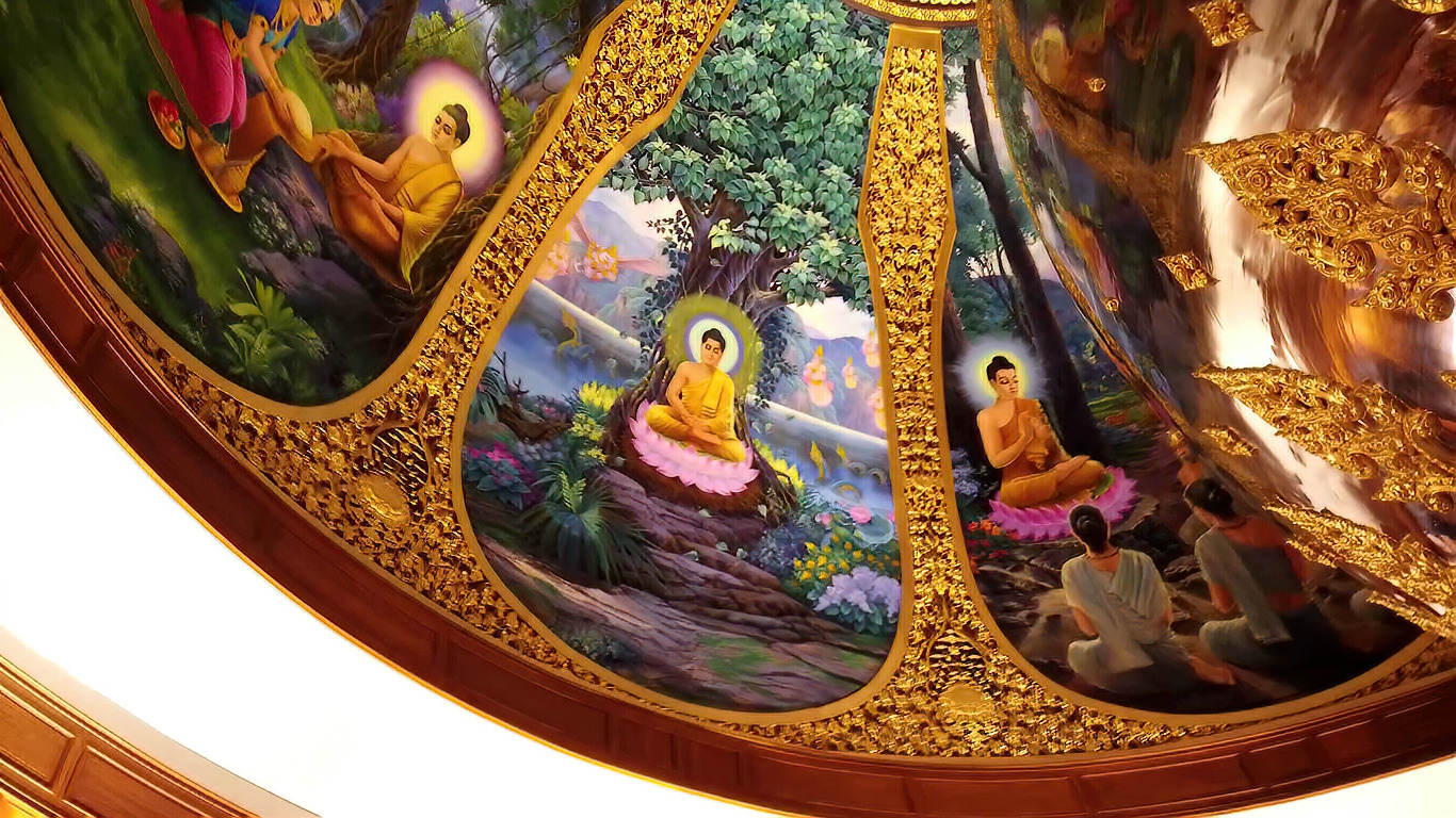 จิตรกรรม: ตรัสรู้เป็นพระสัมมาสัมพุทธเจ้า